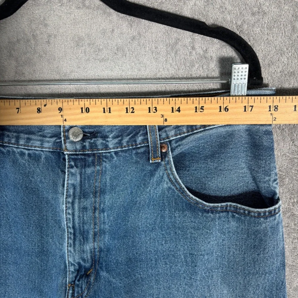 Levis 517 Mens Fit 36x32‎ Blue Medium Wash Slim Bootcut Denim Jeans Distressed